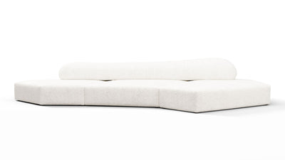 On the Rocks - On the Rocks - On the Rocks Sofa, Three Seater, Right, White Textured Chenille - Image 1