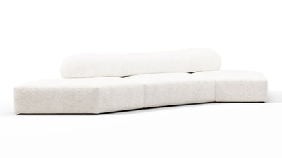 On the Rocks - On the Rocks - On the Rocks Sofa, Three Seater, Right, White Textured Chenille - Image 2