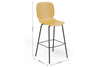 Aarhus ginger counter stool angled product shot on white background, modern seating for contemporary areas, offices, and workspaces