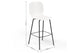 Aarhus white counter stool angled product shot on white background, modern seating for contemporary areas, offices, and workspaces