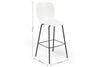 Aarhus white counter stool angled product shot on white background, modern seating for contemporary areas, offices, and workspaces
