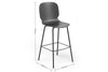 Aarhus black counter stool angled product shot on white background, modern seating for contemporary areas, offices, and workspaces