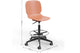 Aarhus Swivel Counter Stool Coral with product dimensions labelled, office stool seating for modern workspaces
