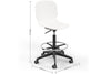 Aarhus Swivel Counter Stool White with product dimensions labelled, office stool seating for modern workspaces