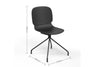 Aarhus Eiffel Chair Black with product dimensions labelled, an office chair for modern workspaces.