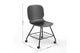 Aarhus Eiffel Education Chair Black, with product dimensions labelled, great for educational spaces, schools and universities