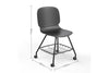 Aarhus Eiffel Education Chair Black, with product dimensions labelled, great for educational spaces, schools and universities