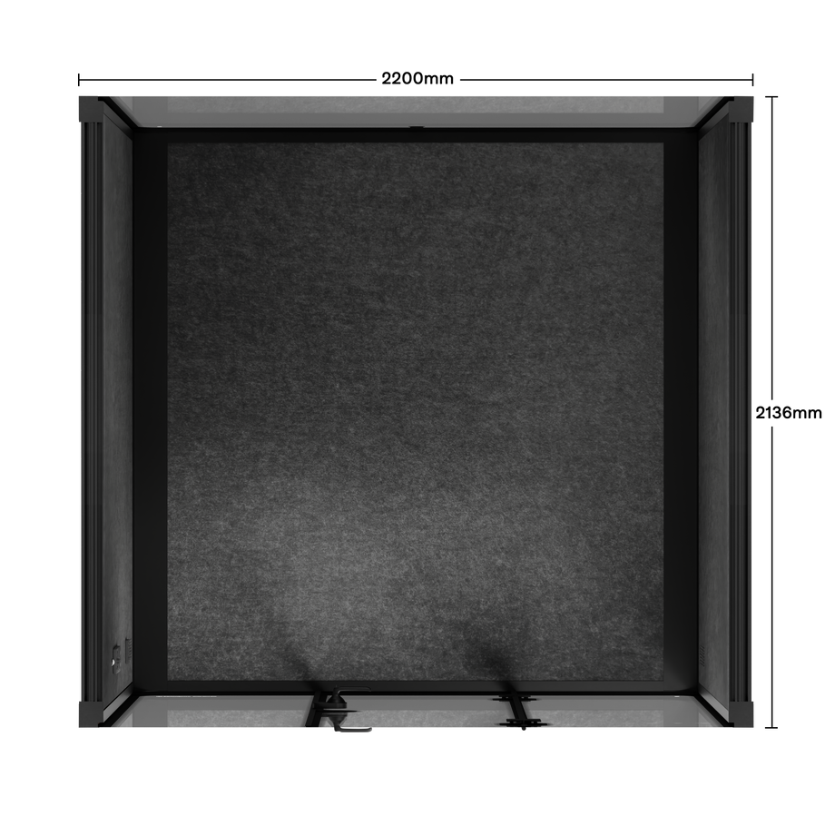 Mötesbås Quell - 6 personWooden / Dark Grey / No Furniture