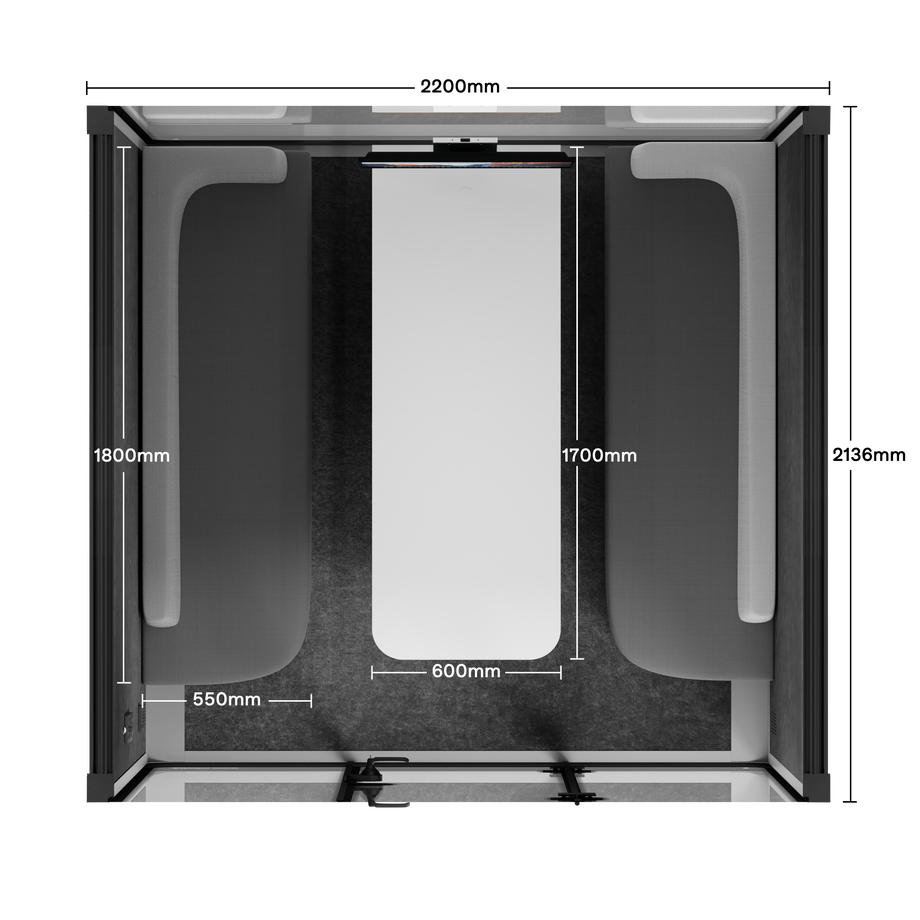 Mötesbås Quell - 6 personLight Grey / Dark Grey / Furniture Set 1
