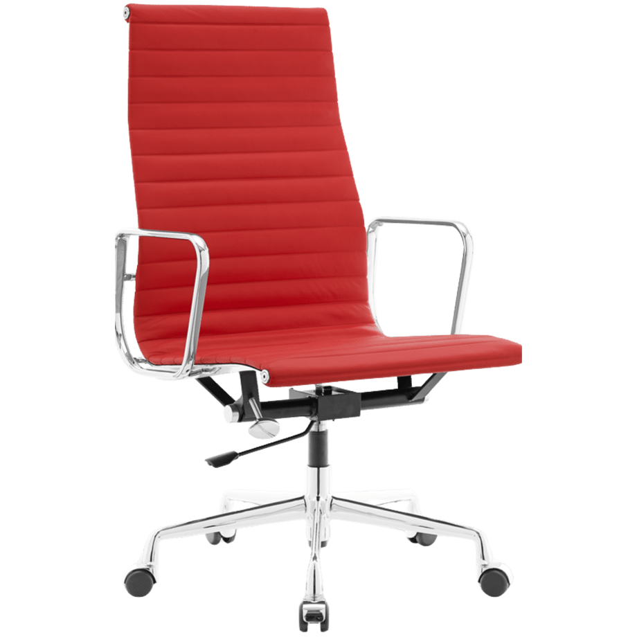 Korkea selkänoja Ribbed toimistotuoliRed