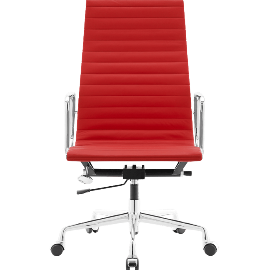 Korkea selkänoja Ribbed toimistotuoliRed
