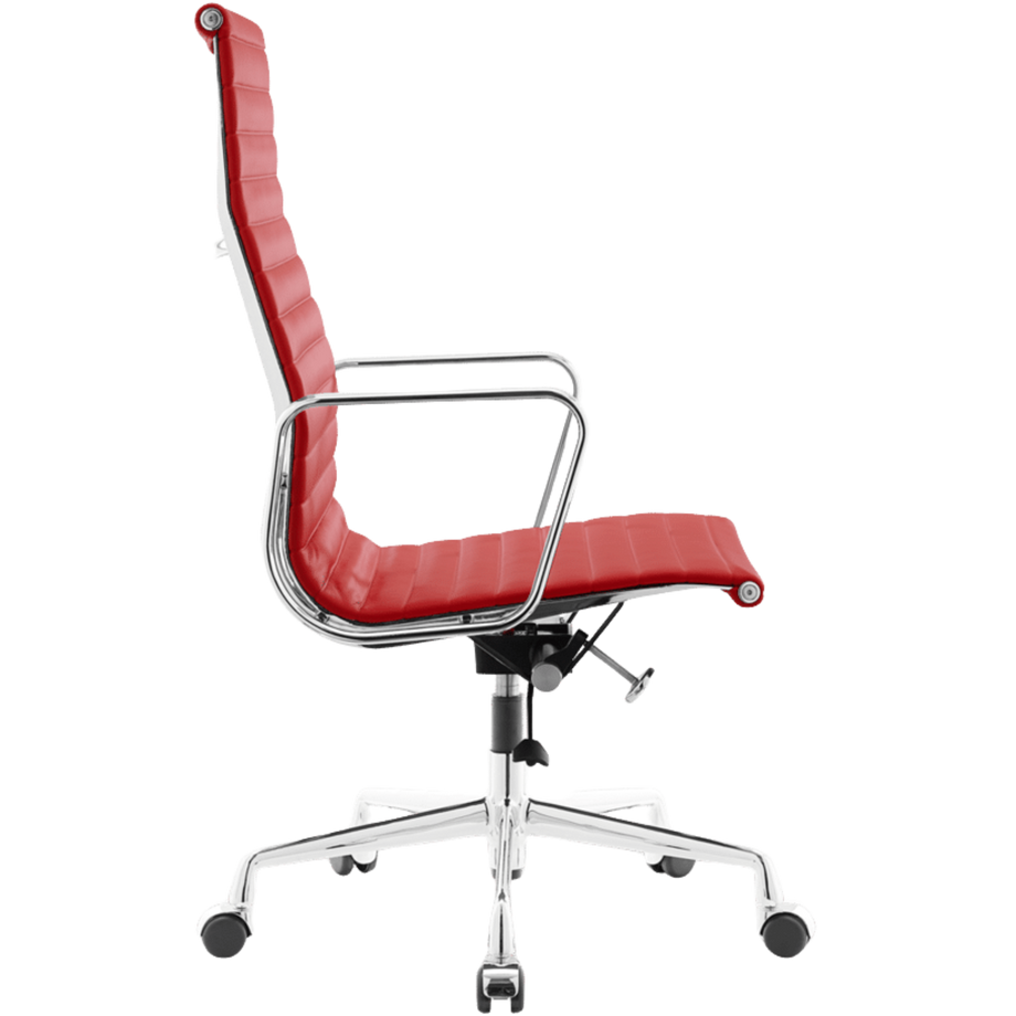 Korkea selkänoja Ribbed toimistotuoliRed
