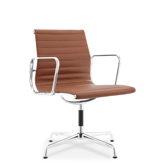 Hoxton Medium Back Leather Office Chair Tan
