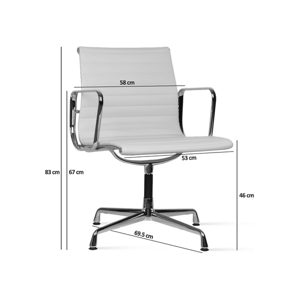 Medium Back Nahkainen toimistotuoliBlack