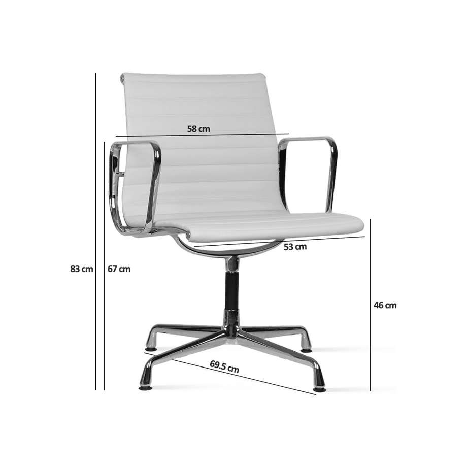 Medium Back Nahkainen toimistotuoliBlack