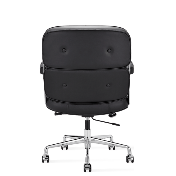 Medium Padded Leather Office ChairBlack