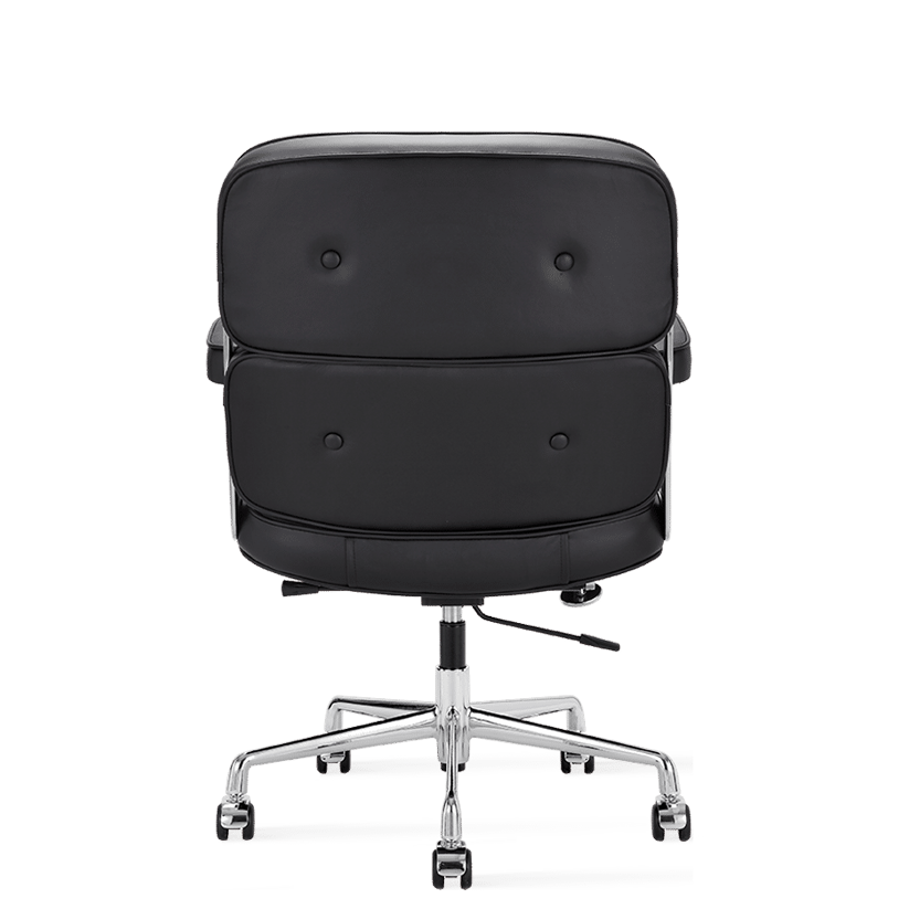 Medium Padded Leather Office ChairBlack