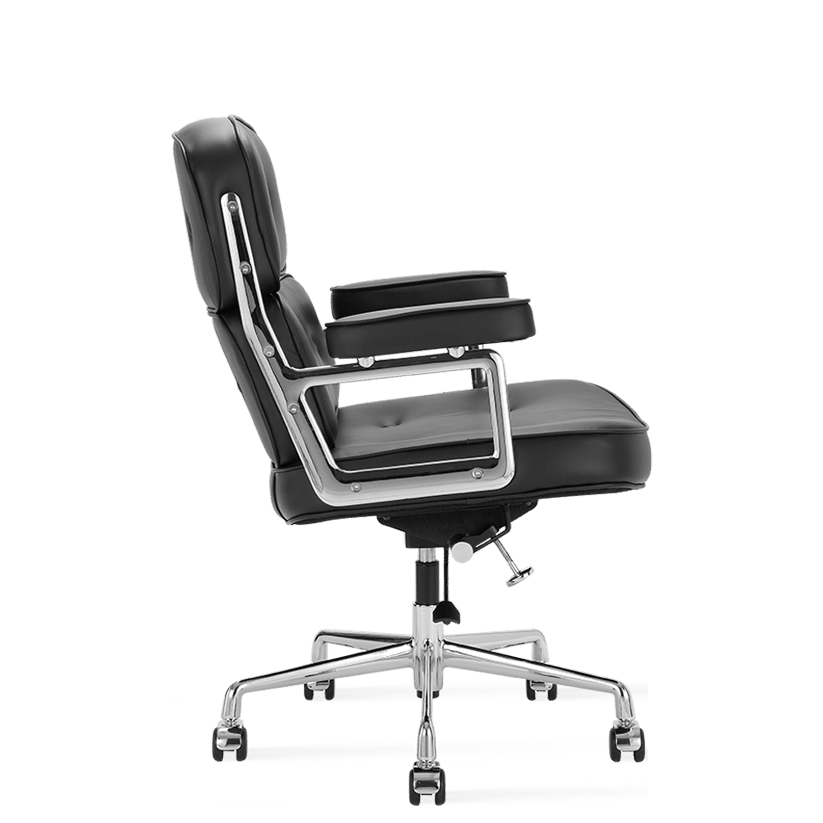 Medium Padded Leather Office ChairBlack