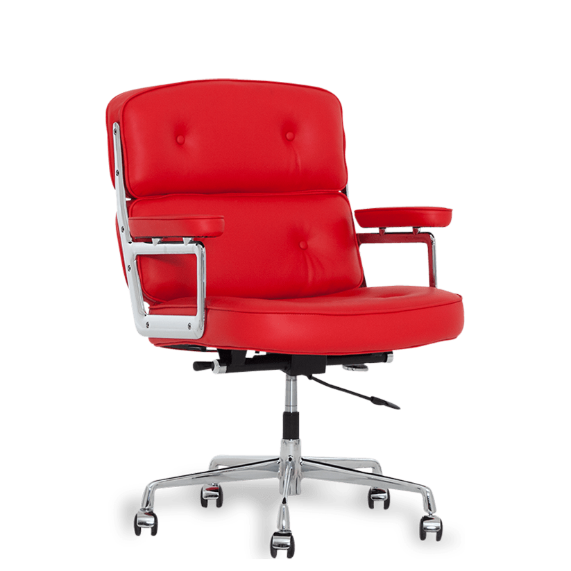 Medium Padded Leather Office ChairRed