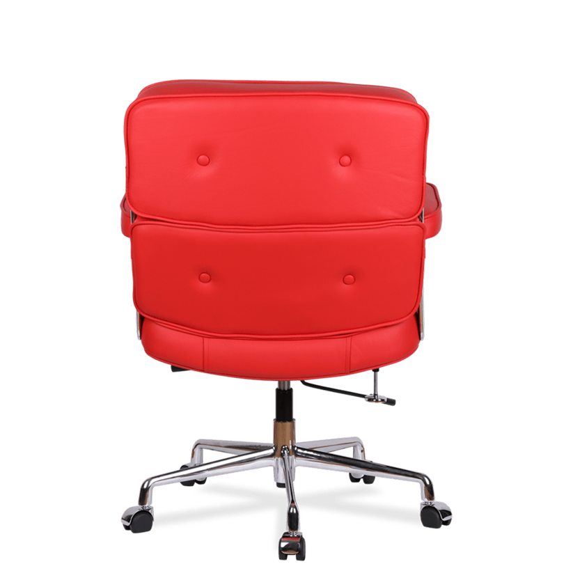 Medium Padded Leather Office ChairRed