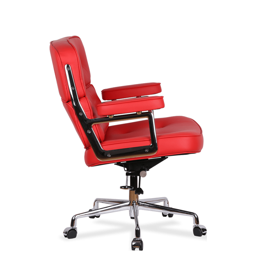 Medium Padded Leather Office ChairRed