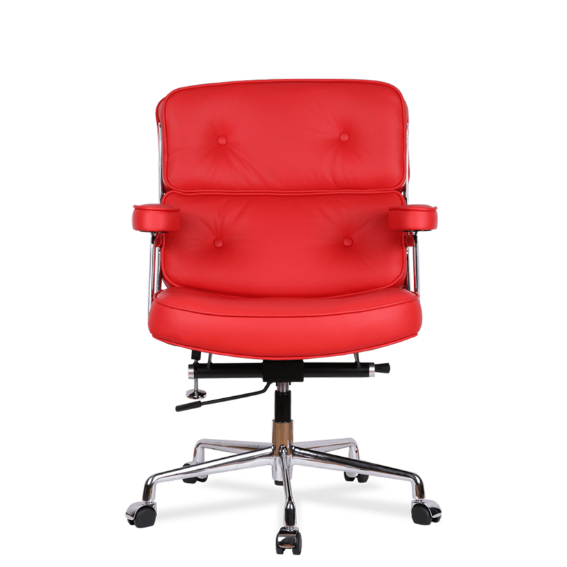 Medium Padded Leather Office ChairRed