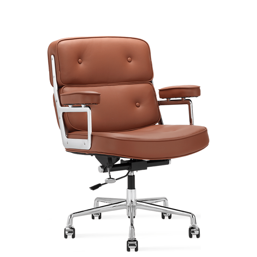 Medium Padded Leather Office ChairTan