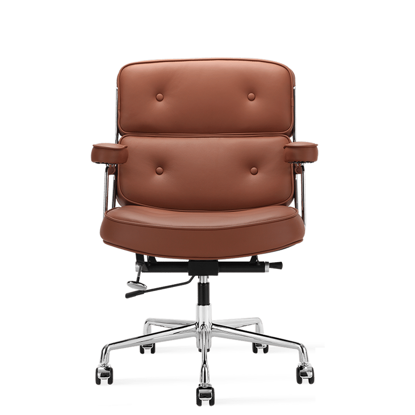 Medium Padded Leather Office ChairTan