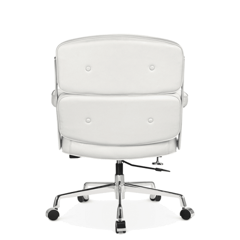 Medium Padded Leather Office ChairWhite