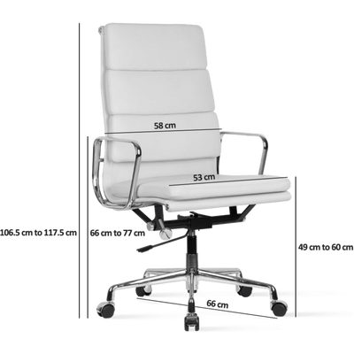 Knightsbridge Eames Style High Back Padded Office Chair