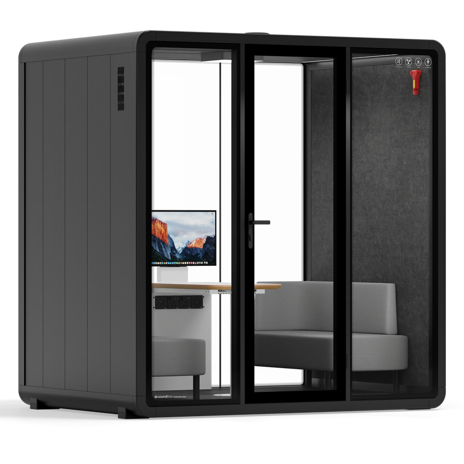 Quell+ - Mötesbås för 4 personerBlack / Dark Grey / Delux