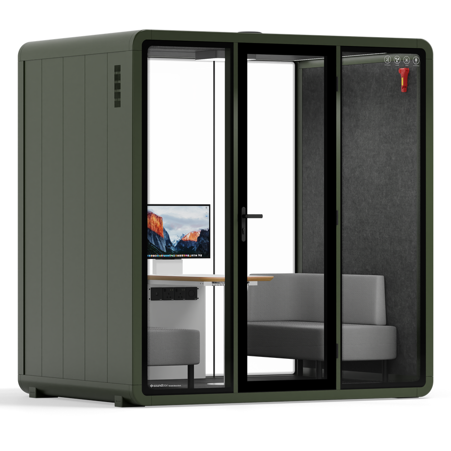 Quell+ - Mötesbås för 4 personerDark Green / Dark Grey / Delux