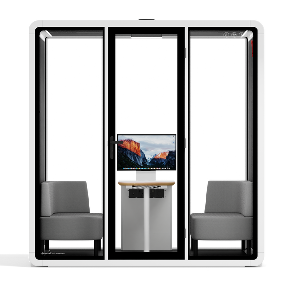 Quell+ - Mötesbås för 4 personerWhite / Dark Grey / Delux