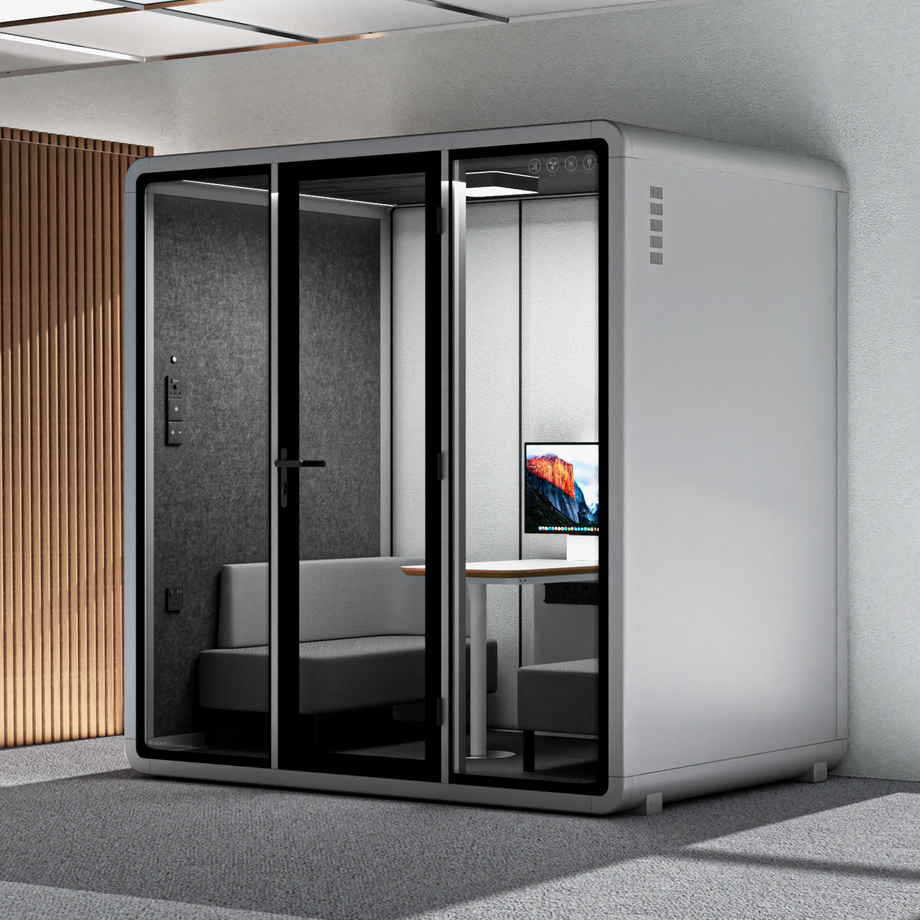 Quell+ - Mötesbås för 4 personerLight Grey / Dark Grey / Delux