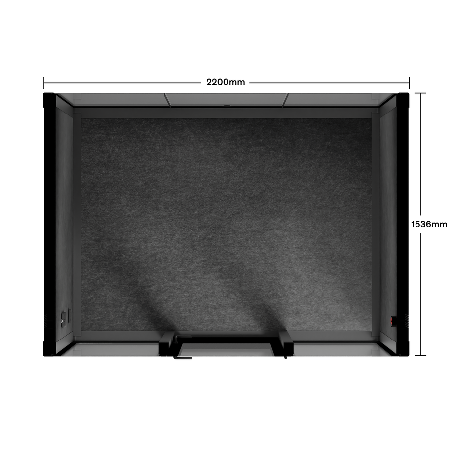 Quell+ - Mötesbås för 4 personerWooden / Dark Grey / No Furniture