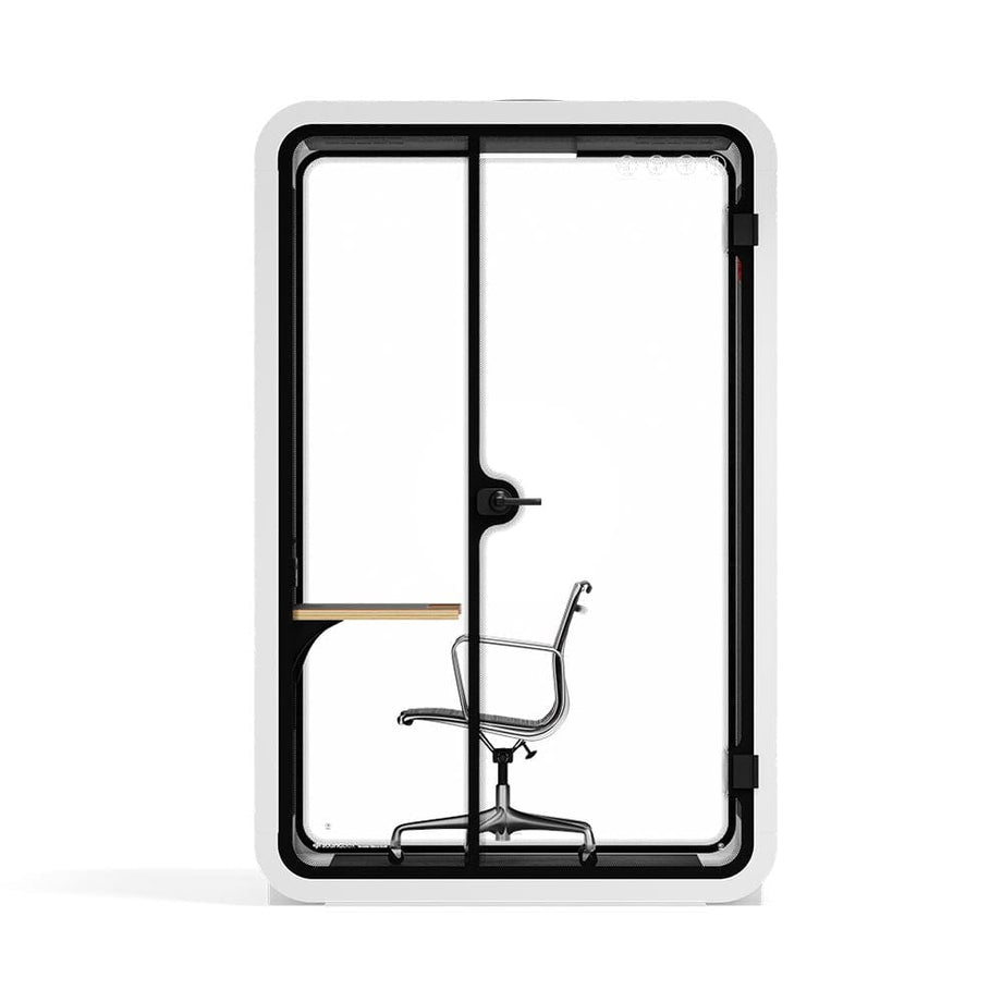 Toimistopuhelinosasto Quell - 2 henkilöäWhite / Dark Gray / Work Station + Designer Office Chair
