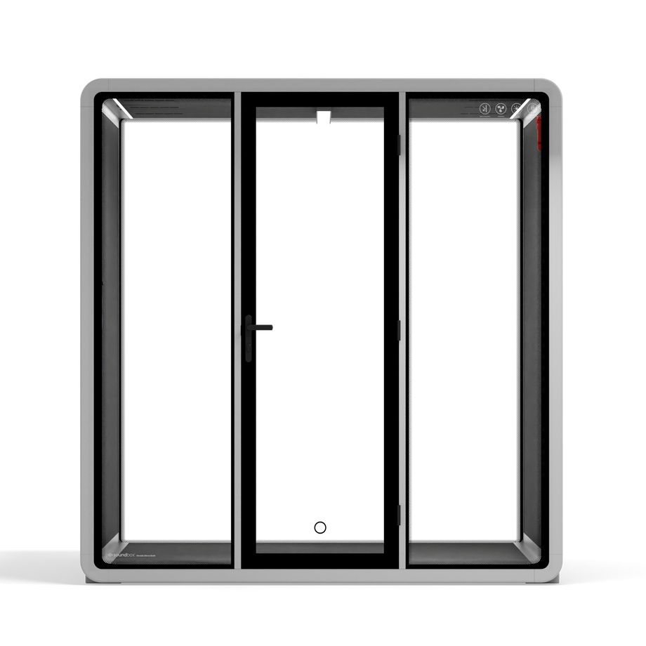 Quell+ - Mødeboks til 6 personerLight Grey / Dark Grey / No Furniture