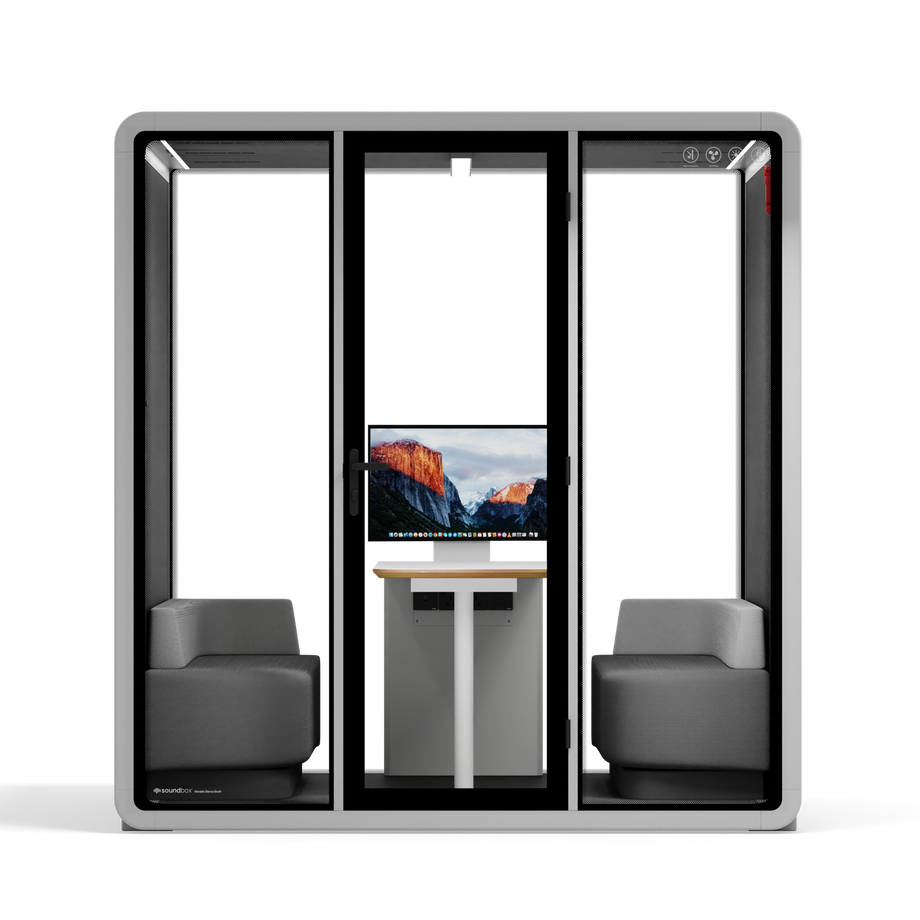 Quell+ - Mødeboks til 6 personerLight Grey / Dark Grey / Furniture Set 1