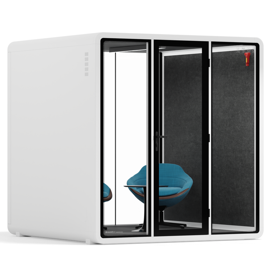 Quell+ - Mødeboks til 6 personerWhite / Dark Grey / Furniture Set 2