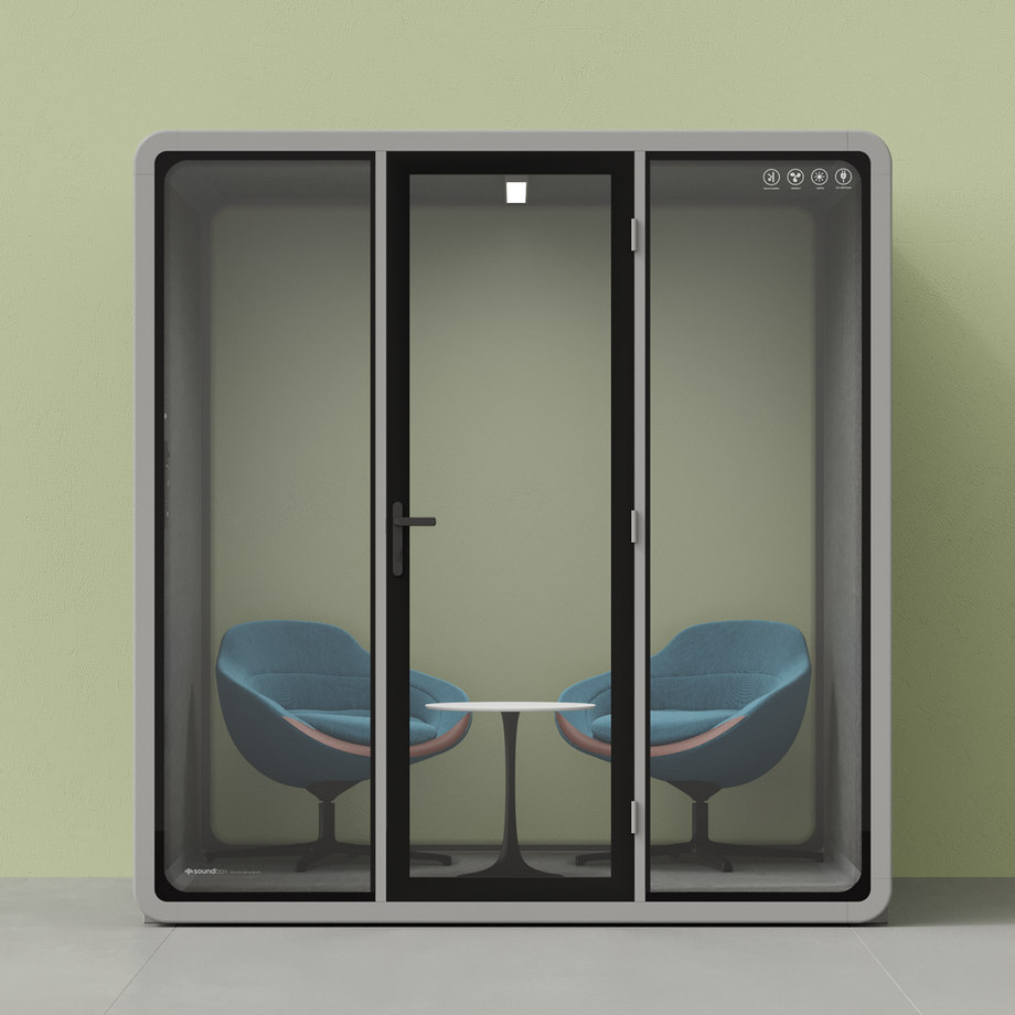 Quell+ - Mødeboks til 6 personerLight Grey / Dark Grey / Furniture Set 2