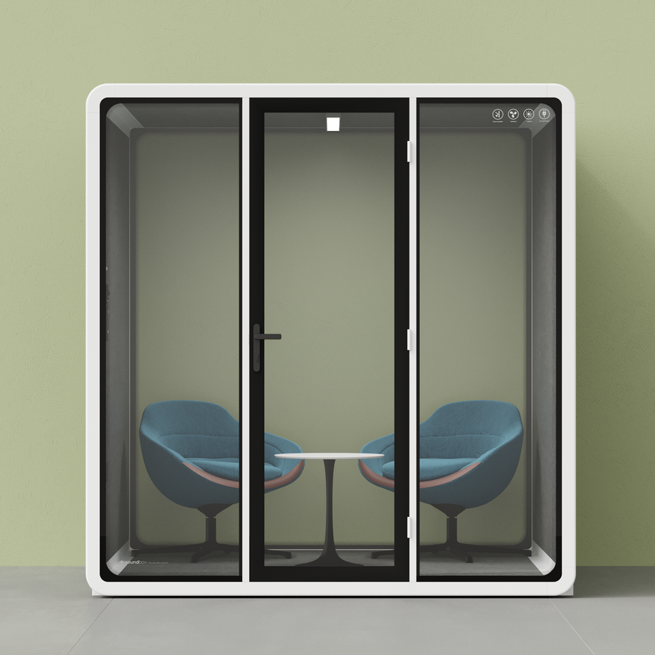 Quell+ - Mødeboks til 6 personerWhite / Dark Grey / Furniture Set 2