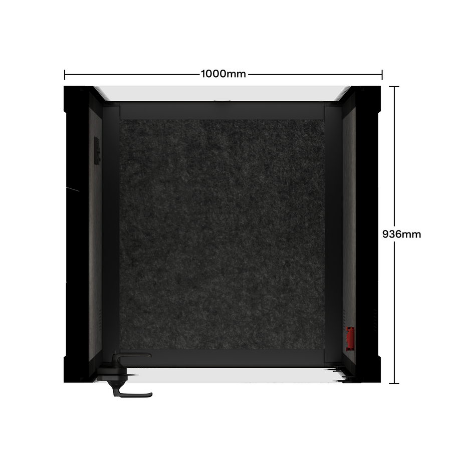 Office Pod Quell FlexCharcoal / Dark Grey / No Furniture