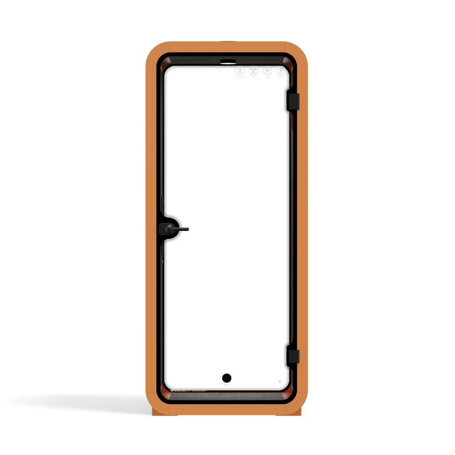 Office Pod Quell AcousticOrange / No Furniture / Dark Grey