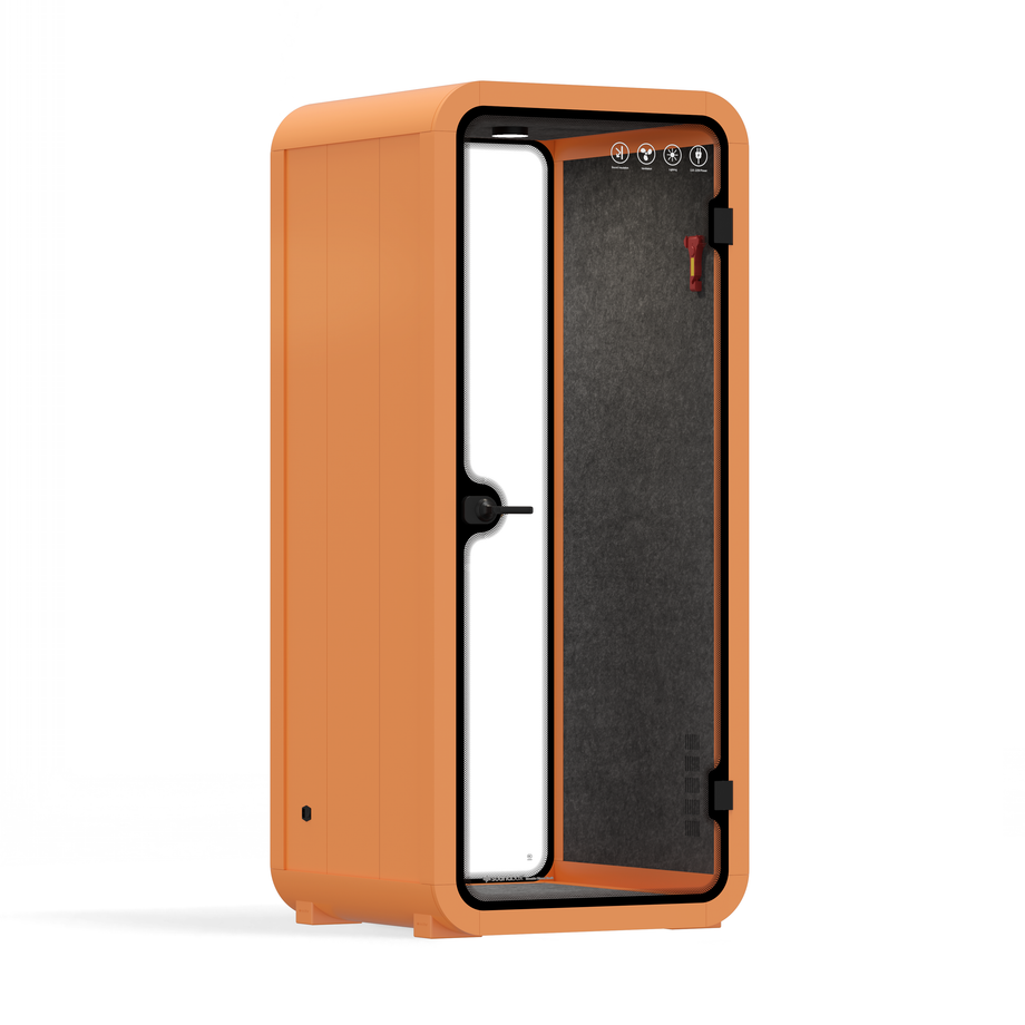 Office Pod Quell AcousticOrange / No Furniture / Dark Grey