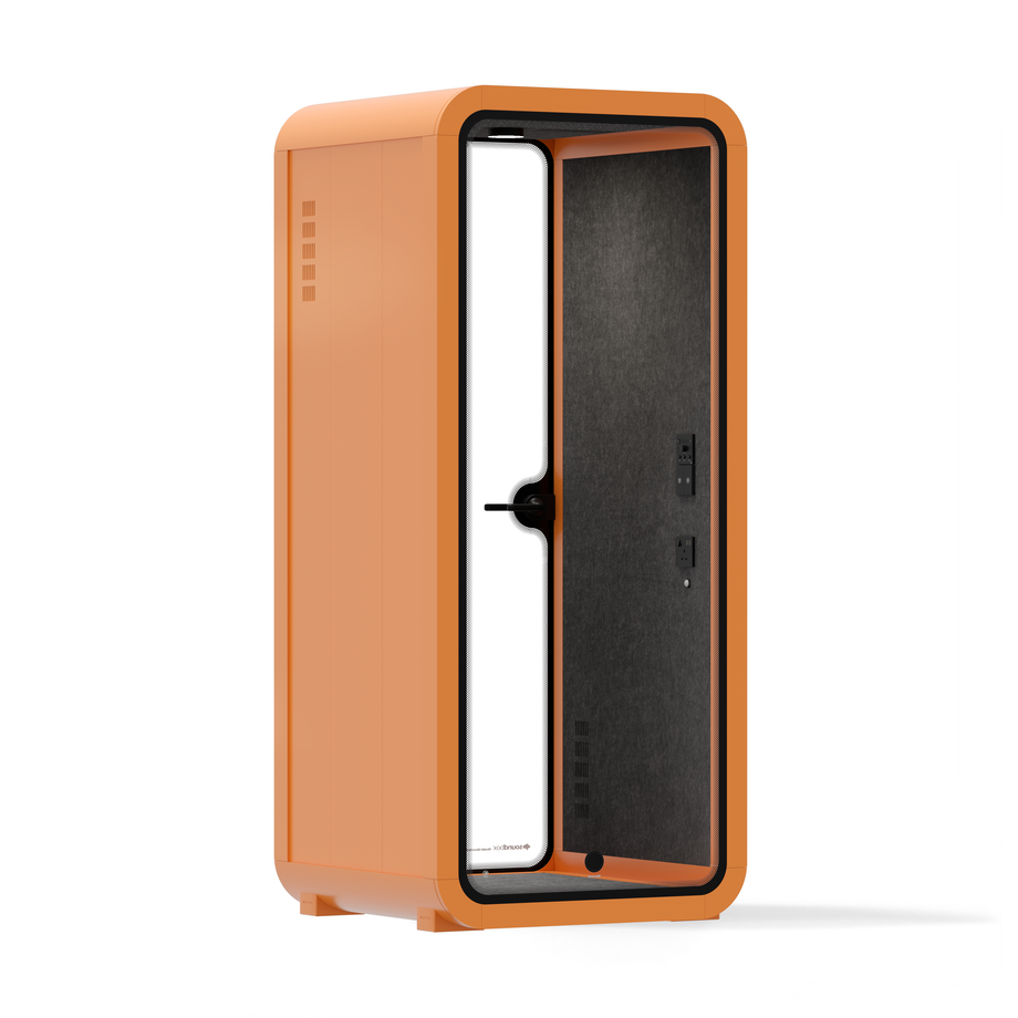 Office Pod Quell AcousticOrange / No Furniture / Dark Grey