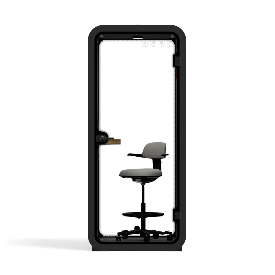 Office Pod Quell AcousticWooden / With Furniture / Dark Grey