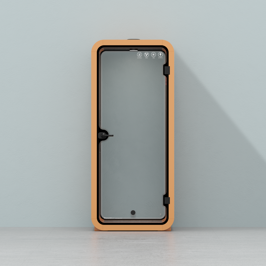 Office Pod Quell AcousticOrange / No Furniture / Dark Grey