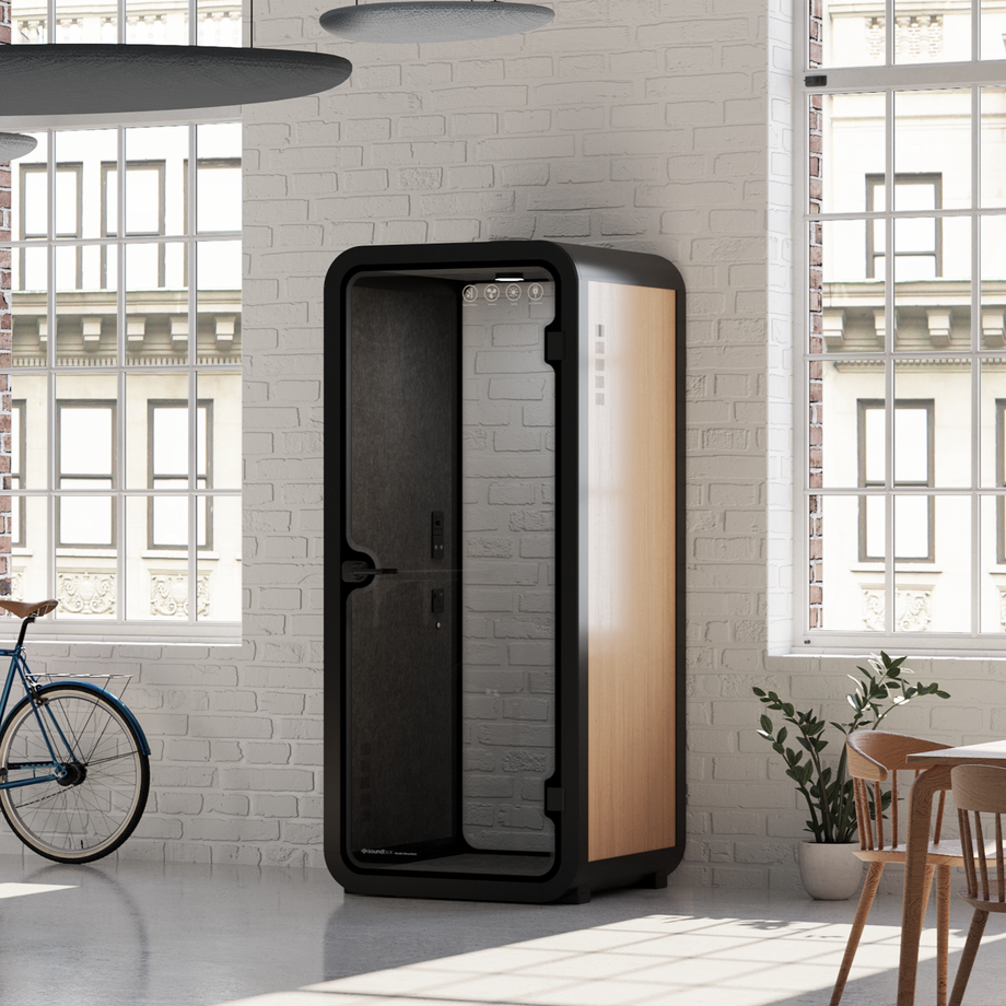 Office Pod Quell AcousticWooden / No Furniture / Dark Grey