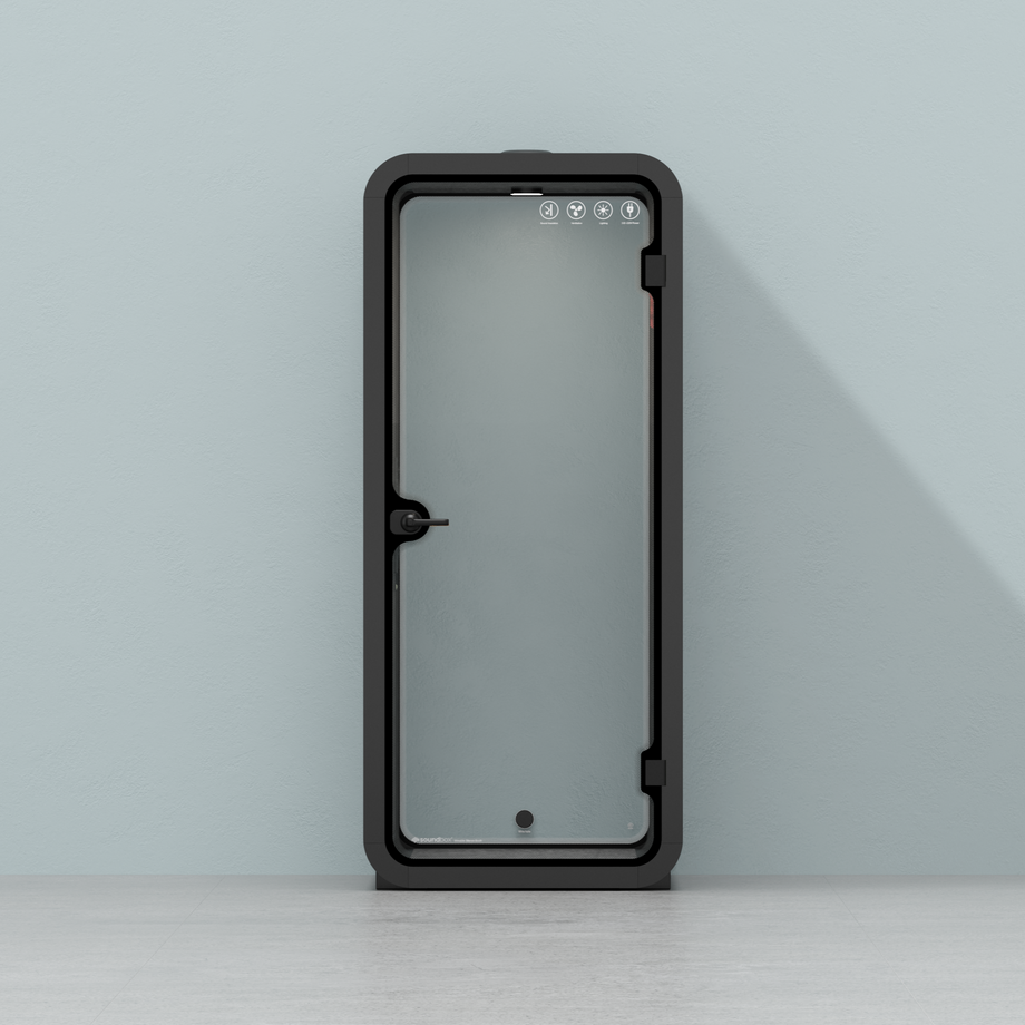 Office Pod Quell FlexCharcoal / Dark Grey / No Furniture
