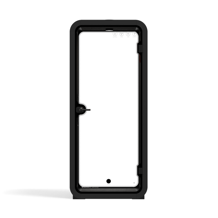 Office Pod Quell FlexCharcoal / Dark Grey / No Furniture